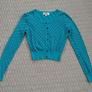 Cute Cropped Teal Sweater Papaya Sz S